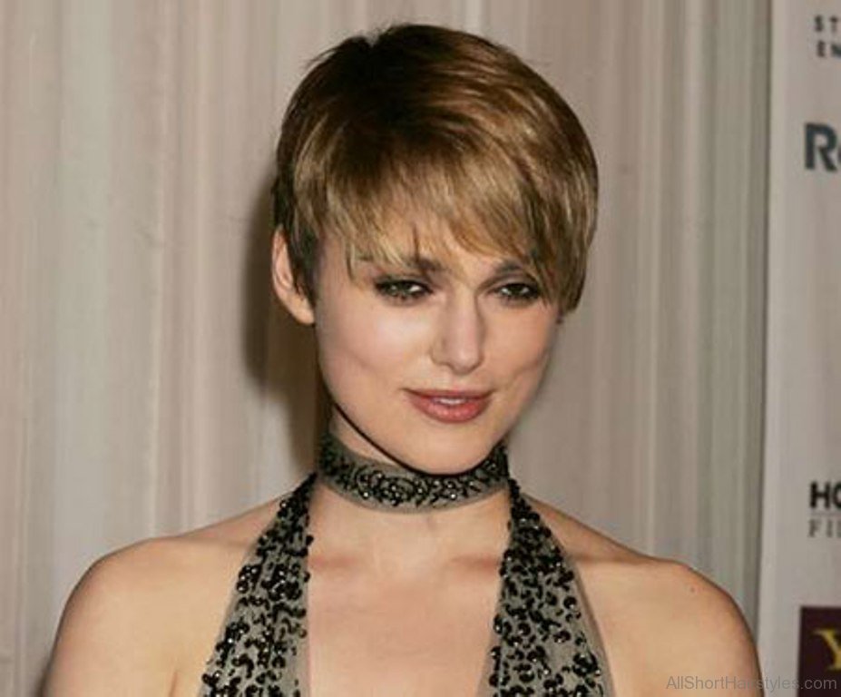 Attractive Pixie Blonde Haircut.